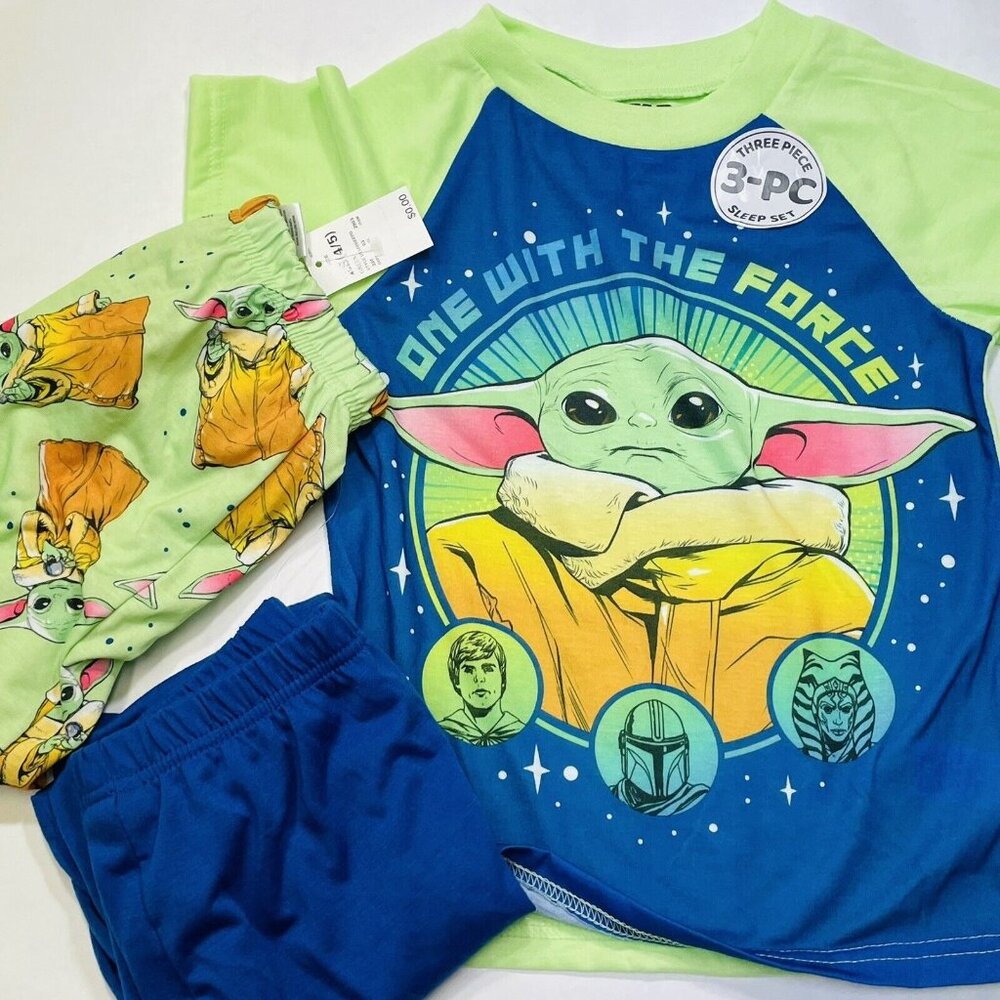 Kids XS Yoda Pajamas Size 4 5 Star Wars Shirt Pants Short